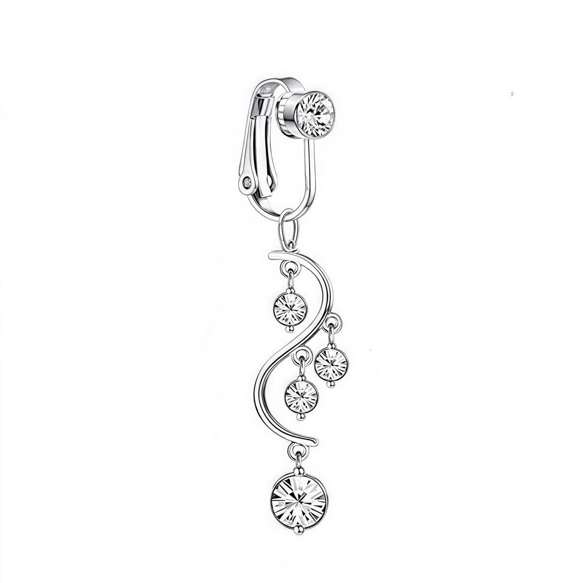 FAKE NAVEL CLIP NO PIERCING BELLY BUTTON RING_CWMM9190