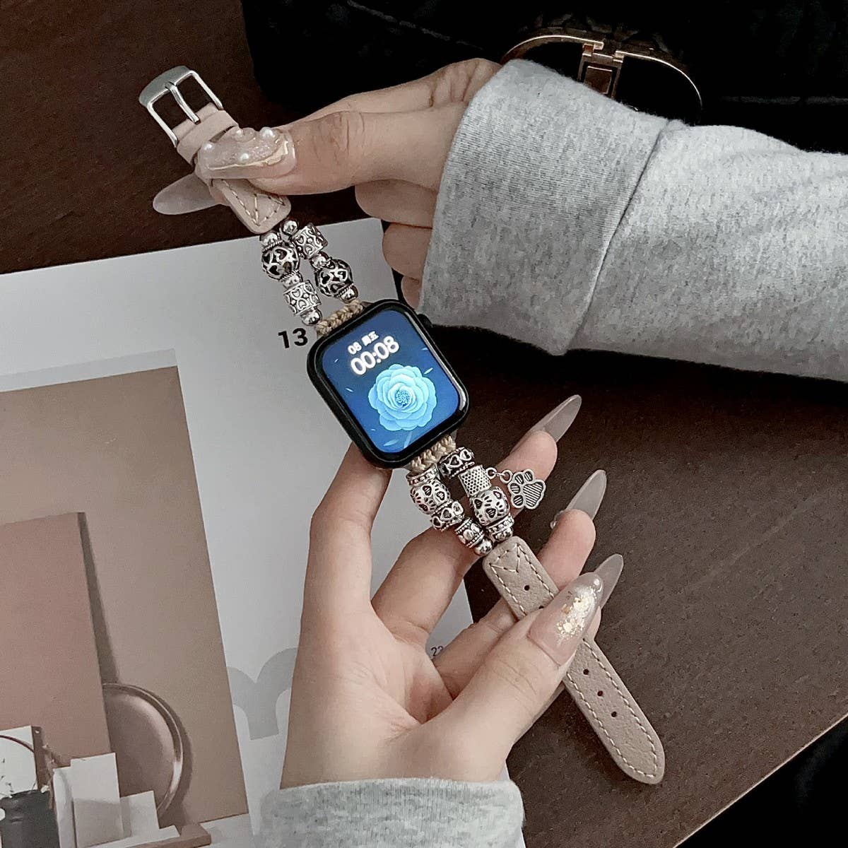 IWATCH9 1 SE TIBETAN SILVER WATCH STRAP_CWWW0053