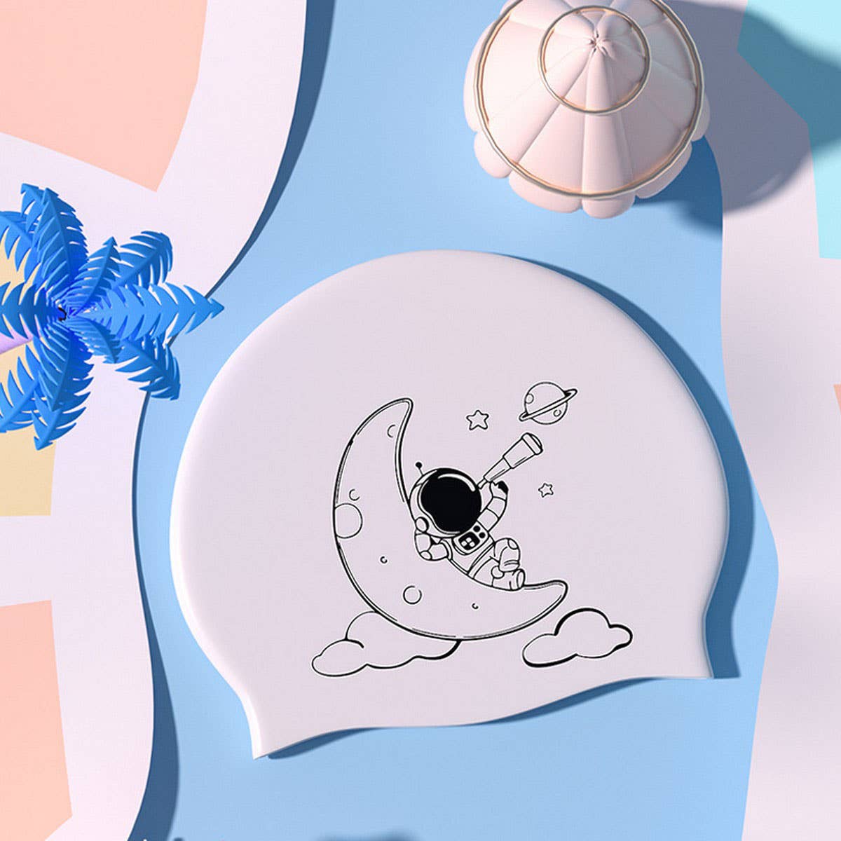 KIDS SILICONE SWIM CAP CARTOON FOR BOYS GIRLS_CWMM6782