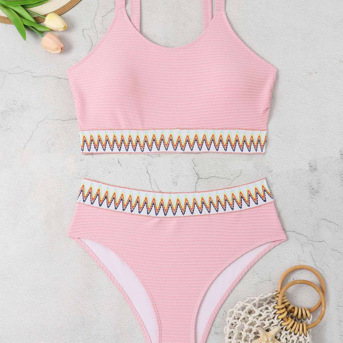 SEXY HIGH WAIST BIKINI PLUS SIZE SWIMWEAR_CWMW0234