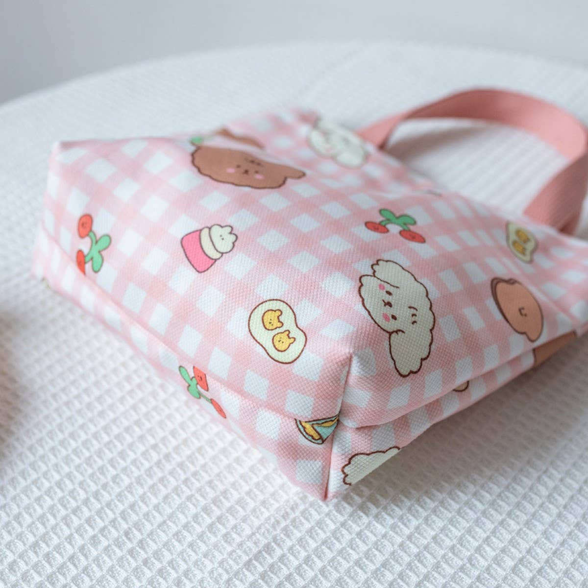 CUTE PRINTED LUNCH TOTE BAG FOR GIRLS SMALL_CWAB5662