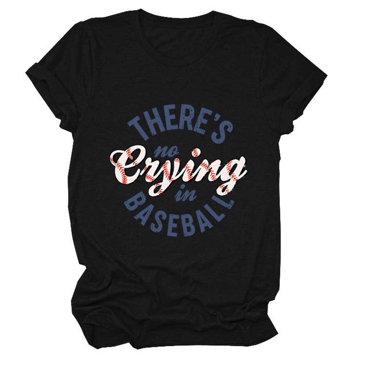 Womens No Crying In Baseball Graphic Teep_Cwttsl0481