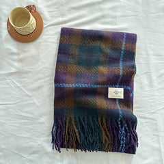 Vintage Plaid Scarf Soft Winter Wrap_Cwasc2313