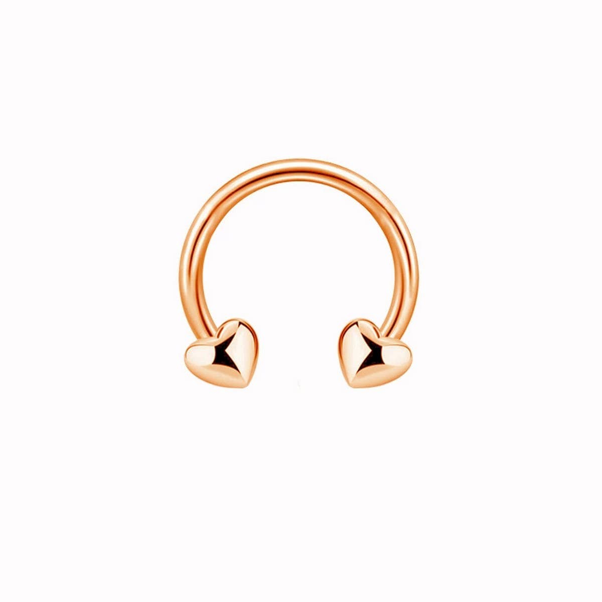 STAINLESS STEEL HEART NOSE RING PIERCING_CWMM9517