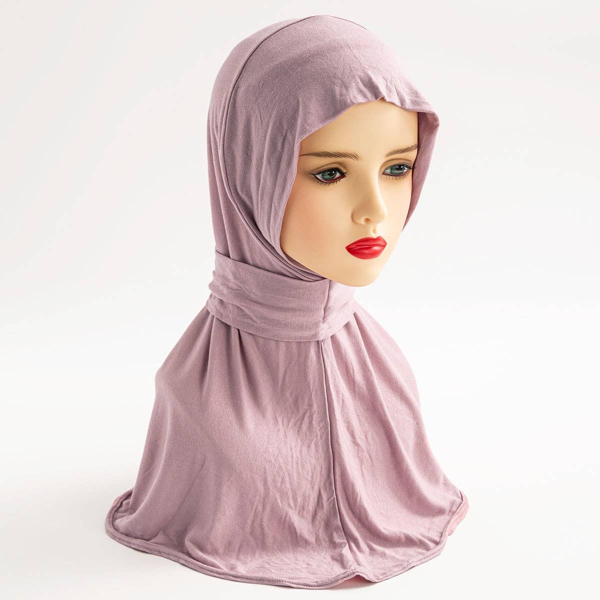 COTTON HIJAB THREE BUTTON TIE PULLOVER SCARF_CWASC2429