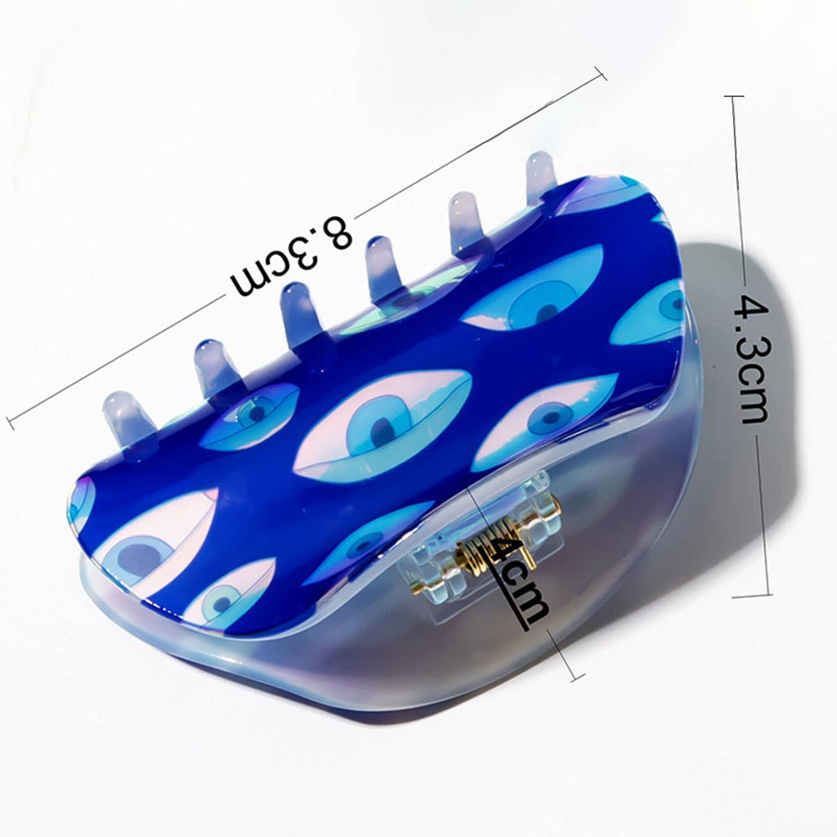 BLUE EYE PRINT HAIR CLAW CREATIVE FRENCH STYLE_CWAHA0315