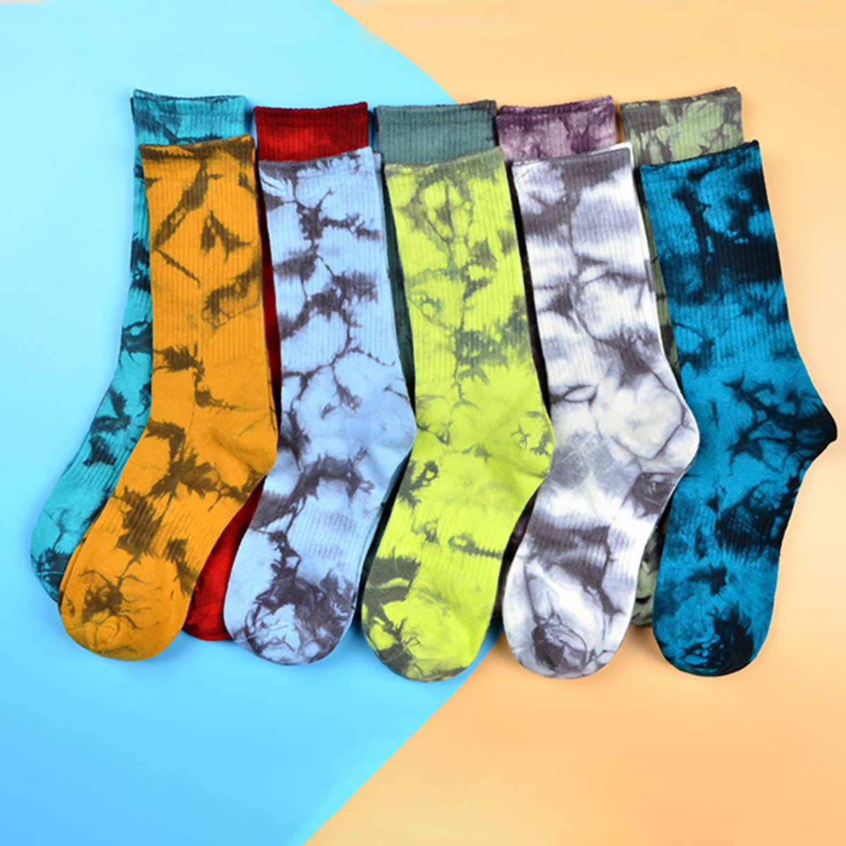 Tie-Dyed Street Skateboard Socks_Cwms0252