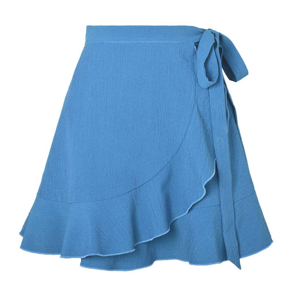 ONE PIECE SKIRT SOLID COLOR RUFFLED SHORT SKIRT_CWAB4812