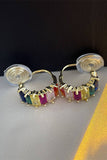 COLORED GEM HOOP EARRINGS_CWAJE0324