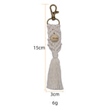 LETTER PENDANT COTTON ROPE BRAIDED KEYCHAIN_CWMM1579
