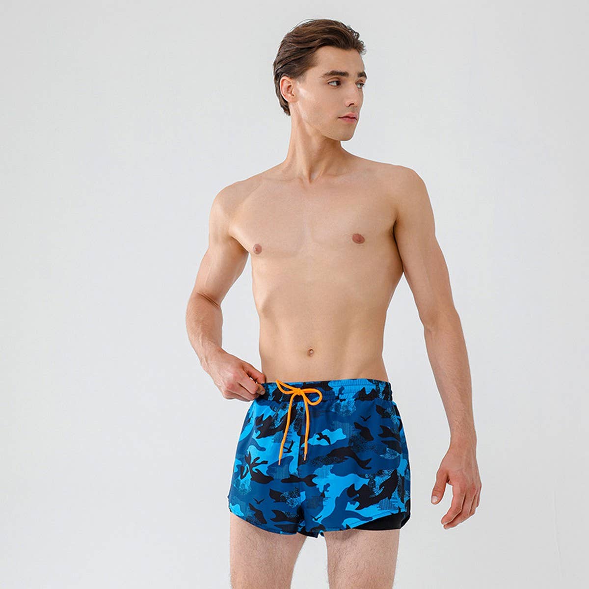 MENS DOUBLE LINED QUICK DRY SWIM SHORTS_CWMM6767
