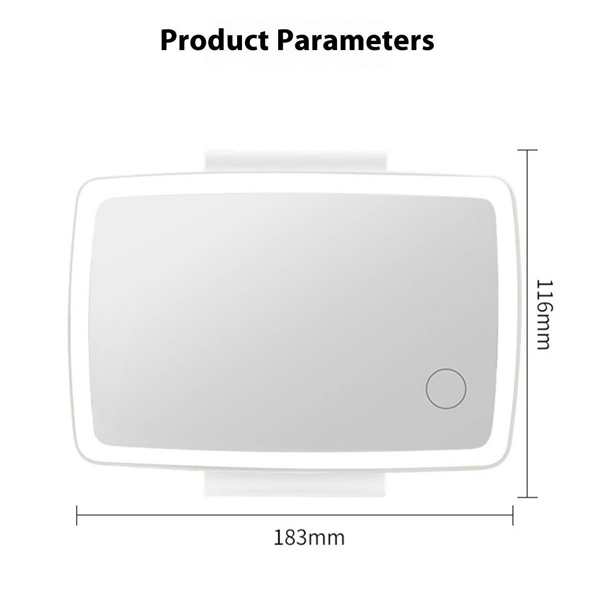 SHATTERPROOF LED CAR MAKEUP MIRROR WITH LIGHT_CWMM5640
