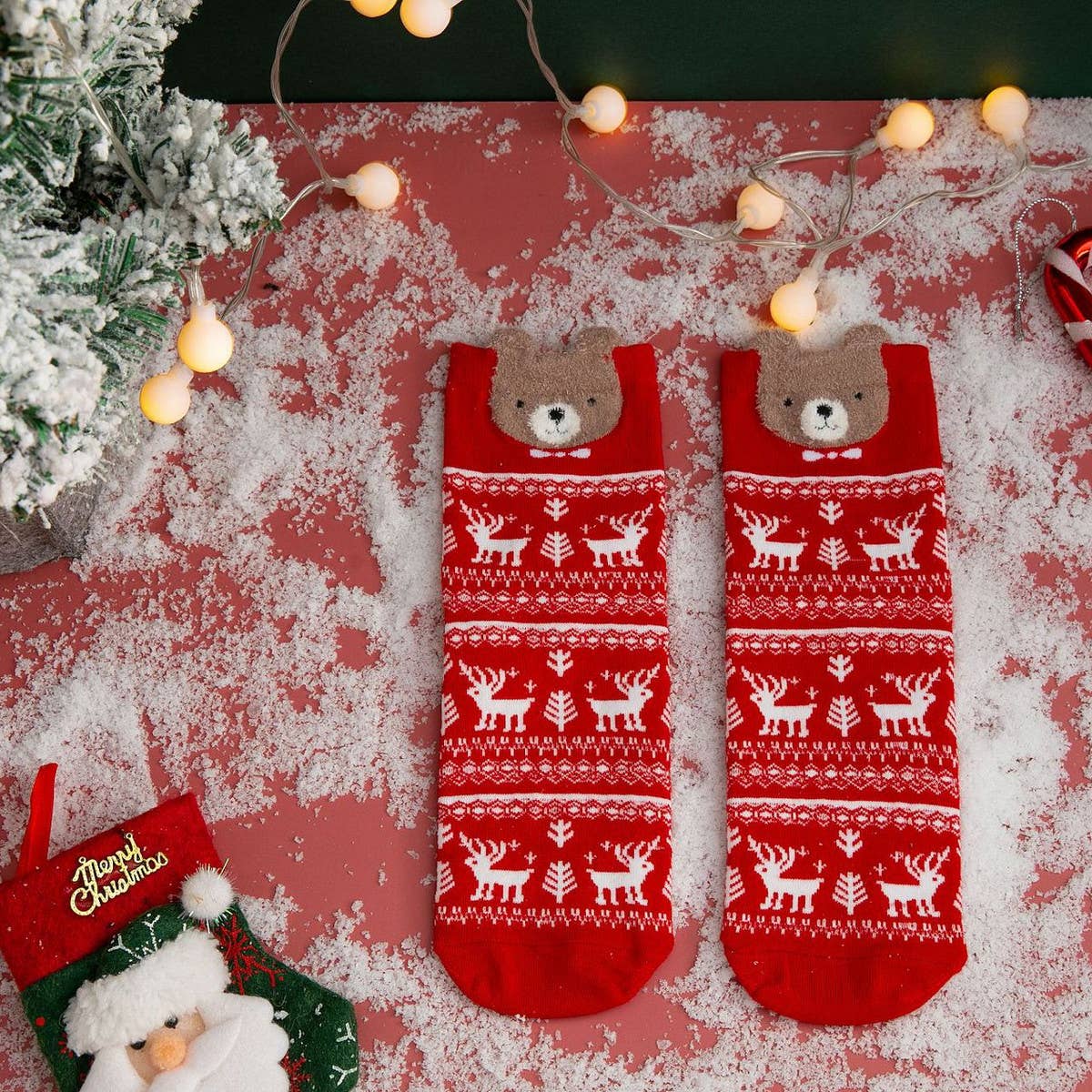 CHRISTMAS SOCKS ELK OLD MAN SOCKS_CWMS0625