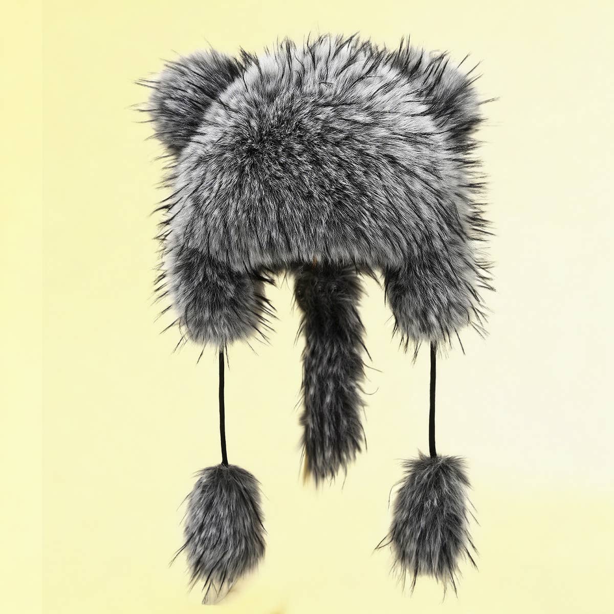 Korean Raccoon Fur Winter Trapper Hat For Women_Cwah04769