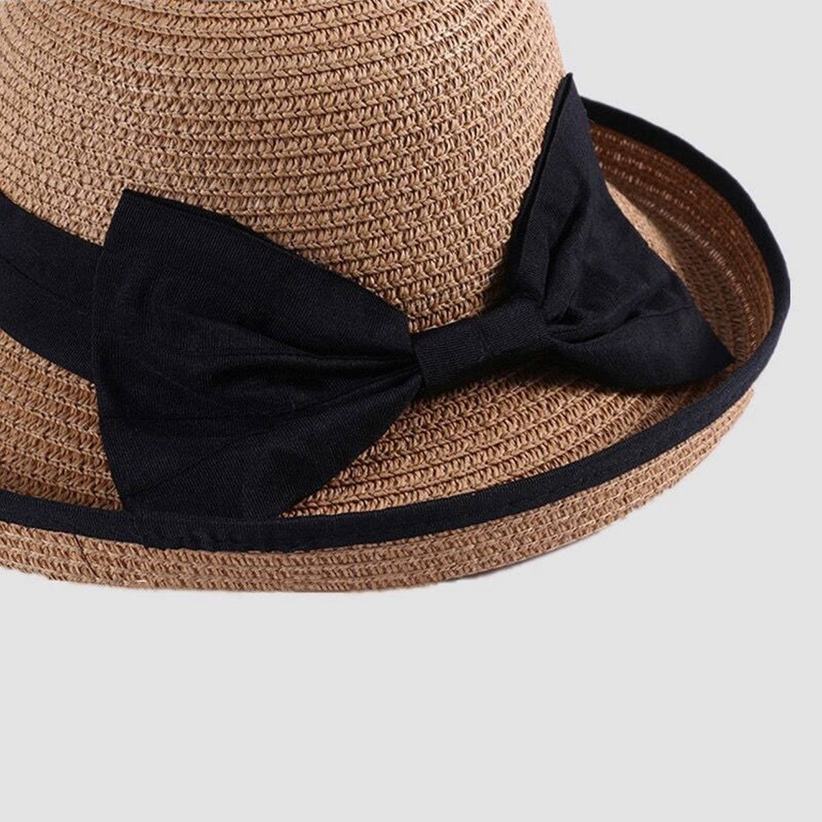 SUMMER EXQUISITE BEACH SUN PROTECTION STRAW HAT_CWAH3435