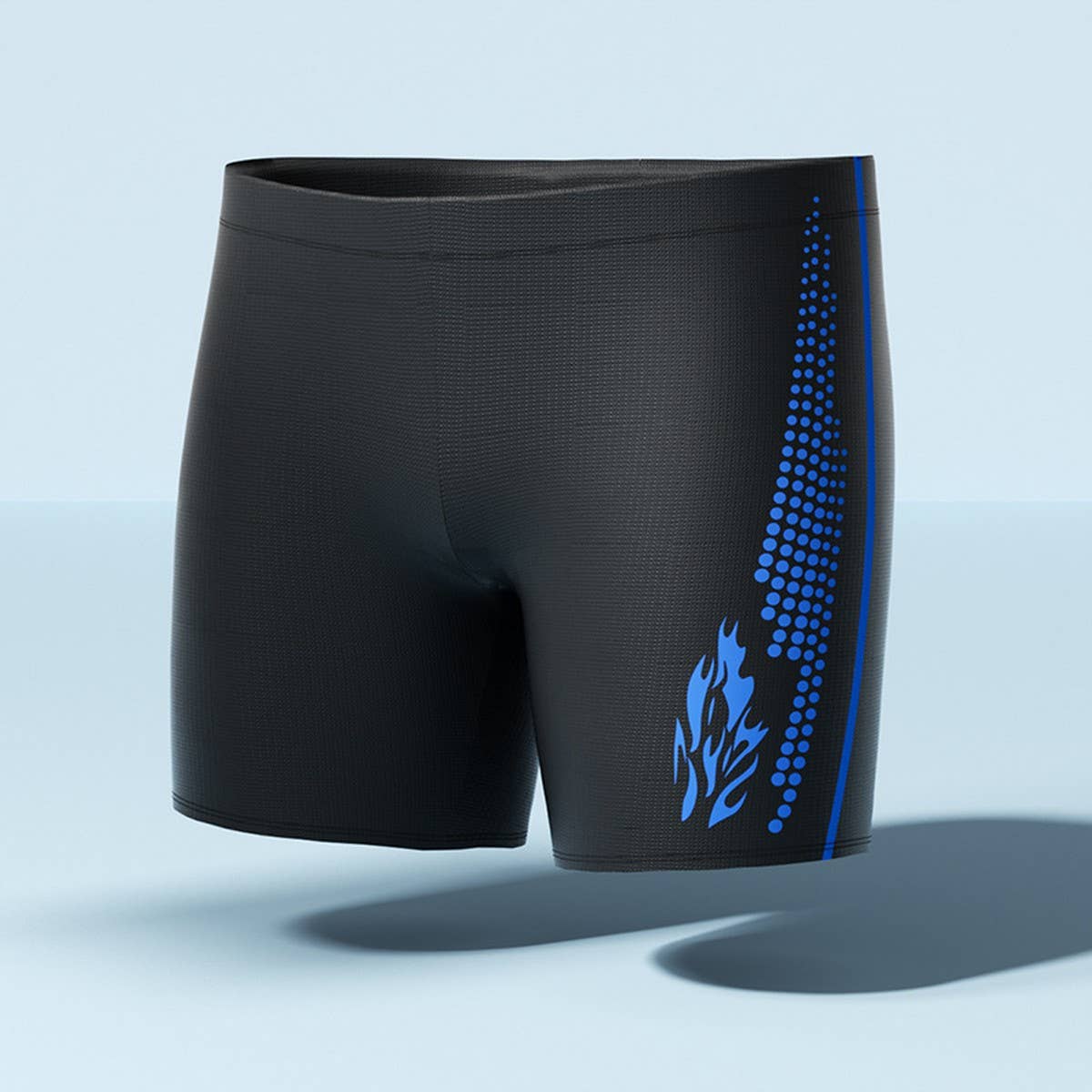 MENS HIGH WAIST QUICK DRY SWIM TRUNKS WITH LINER_CWMM6770