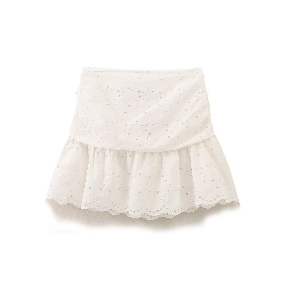 Womens Cutout Embroidery Skirt, Casual Elegance_Cwdsd8343
