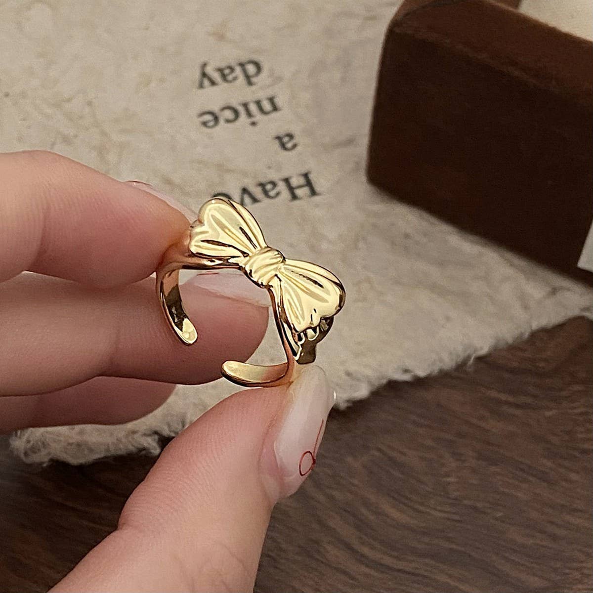 EXQUISITE HIGH GRADE BOWKNOT OPEN RING FOR WOMEN_CWAJE3095