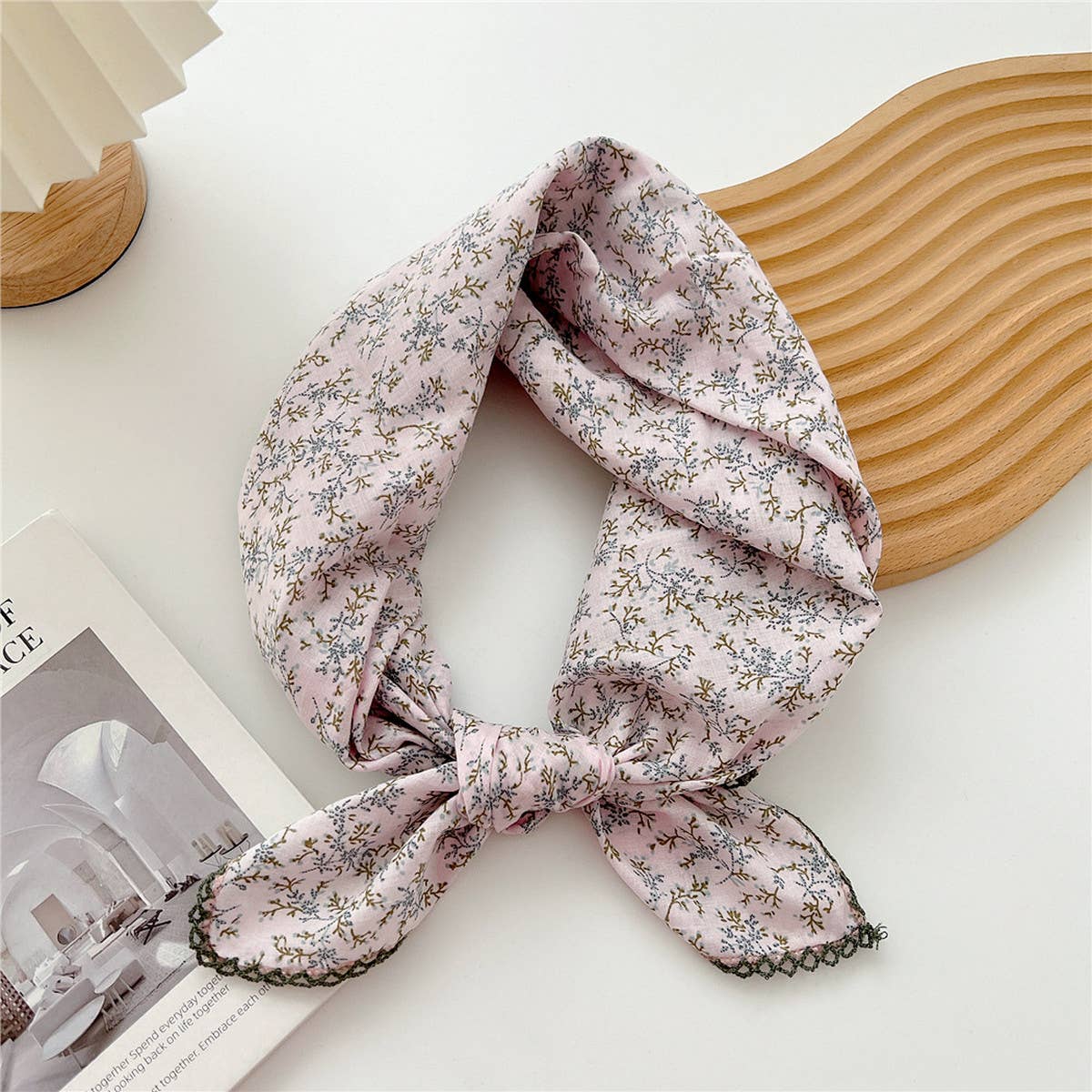 COTTON LINEN SQUARE SCARF FOR WOMEN S NECK WRAP_CWMS0672