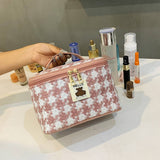 NEW HOUNDSTOOTH LARGE CAPACITY COSMETIC BAG_CWAB4412