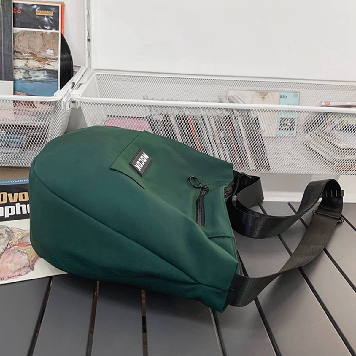 Simple Solid Color Casual Letter Crossbody Bag_Cwab1768