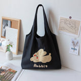 Towel Embroidered Canvas Tote For Girls, Large_Cwab5660