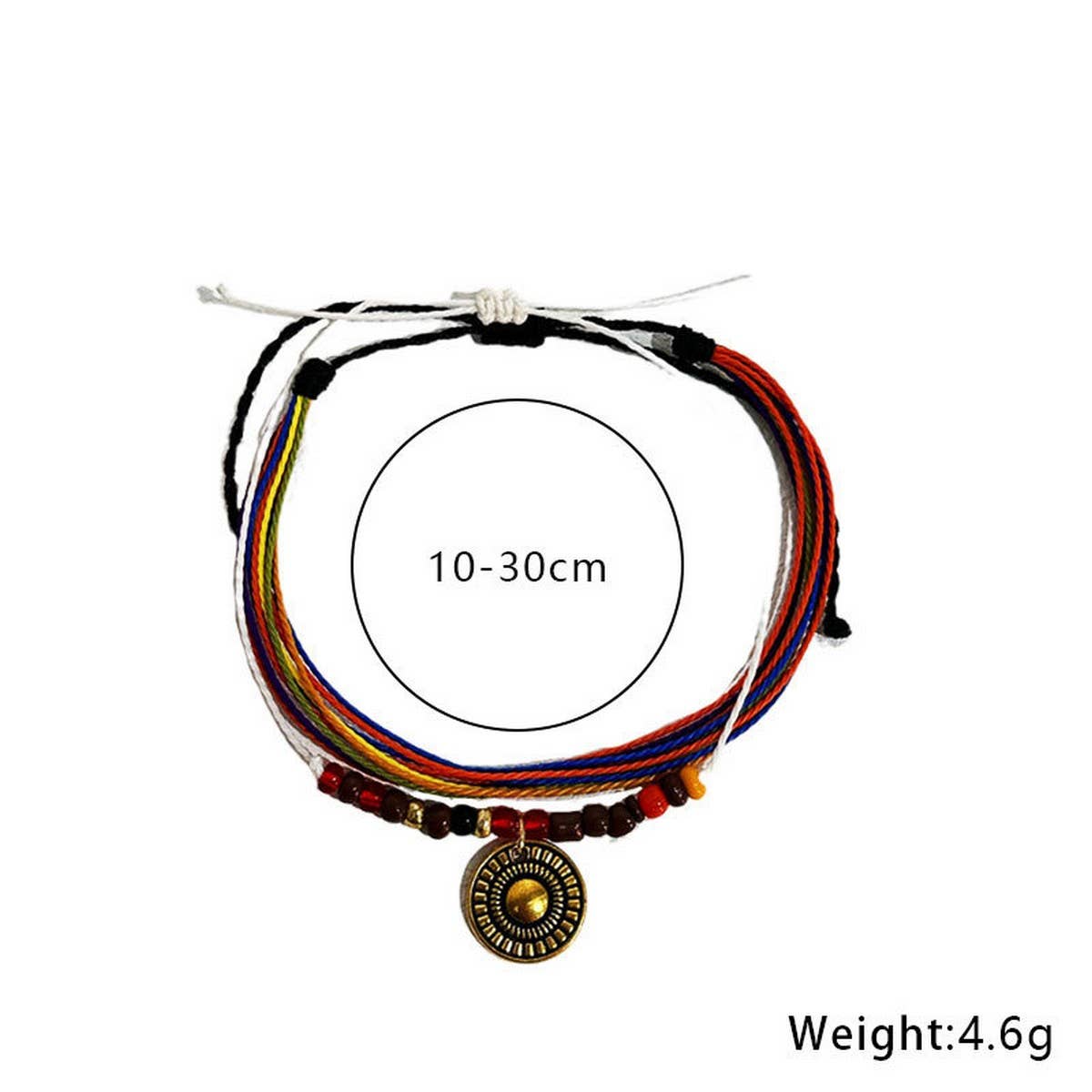 BOHO BEADED ANKLET HANDMADE VINTAGE BEACH_CWMM6357