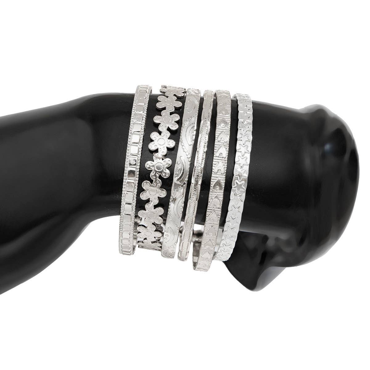 NEW FASHION METAL HEART SHAPE FLOWER BRACELET_CWMM3097