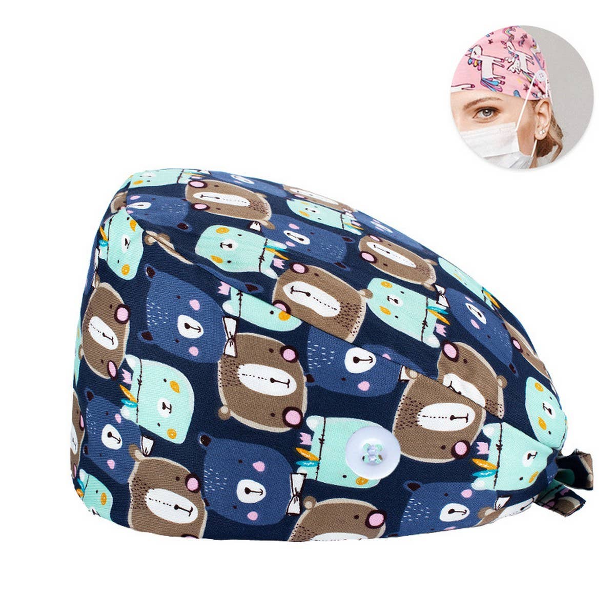SURGICAL CAP DOCTOR CAP COTTON PRINTED CAP_CWAH3330