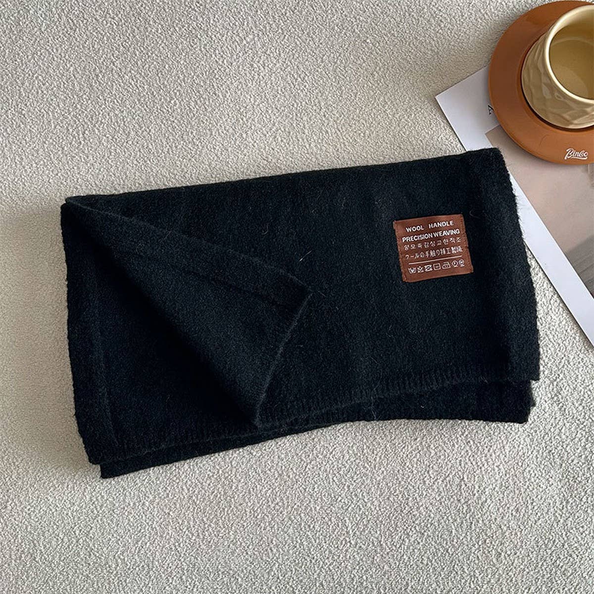 BLEND KNIT SCARF STRETCHY WARM UNISEX WRAP_CWASC2311