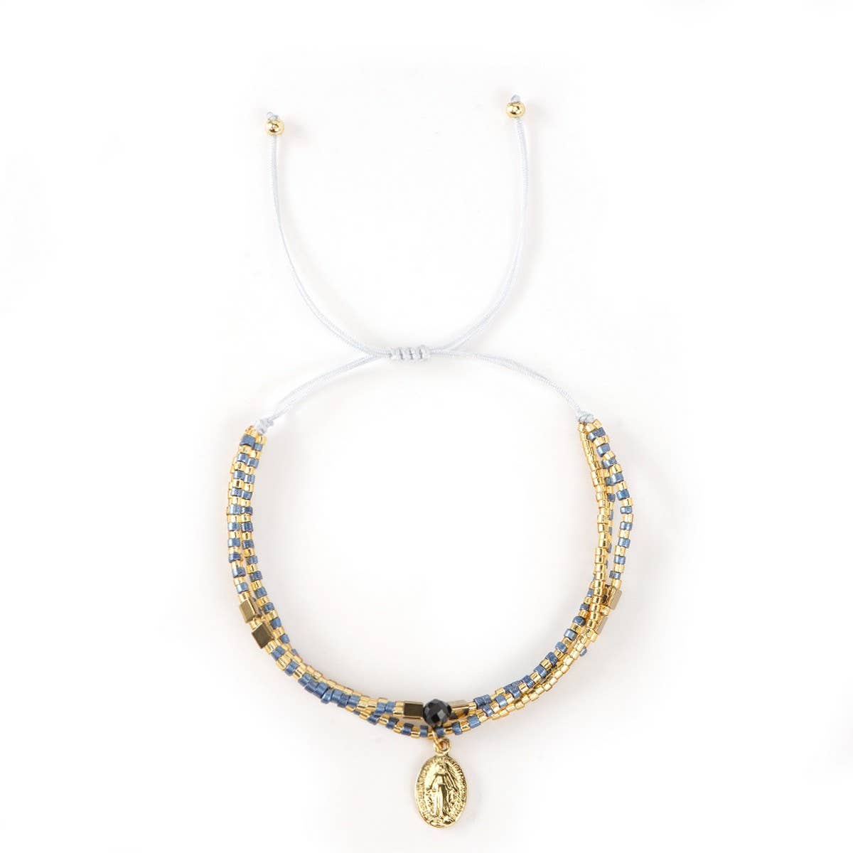 RICE BEAD HAND WOVEN MULTI LAYERED BRACELET_CWAB4633