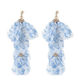 HANDMADE HEART PRINT TASSEL EARRINGS LONG CHIC_CWMM6192