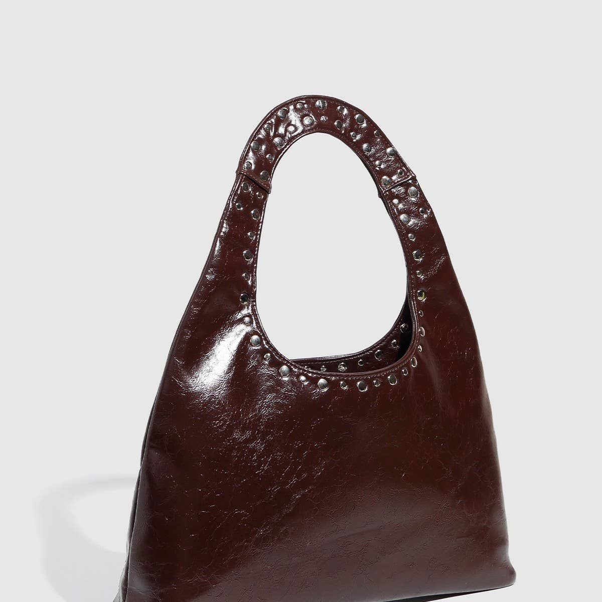 Vintage Punk Studded Large Tote Shoulder Bag_Cwab5687