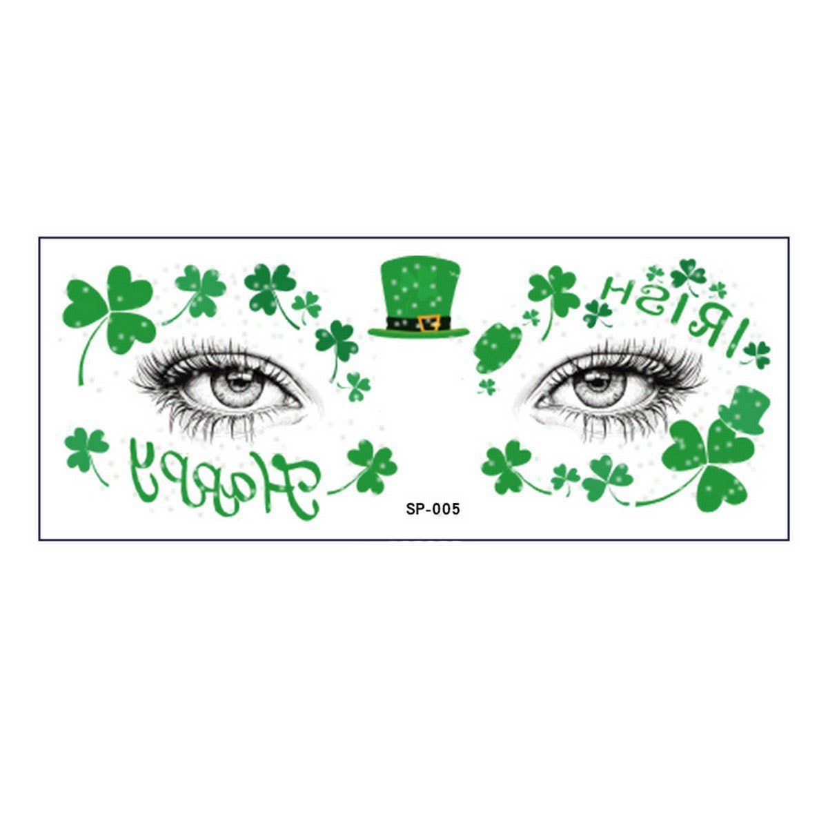 LUCKY CLOVER FACE STICKERS WATERPROOF TATTOOS_CWMM8373