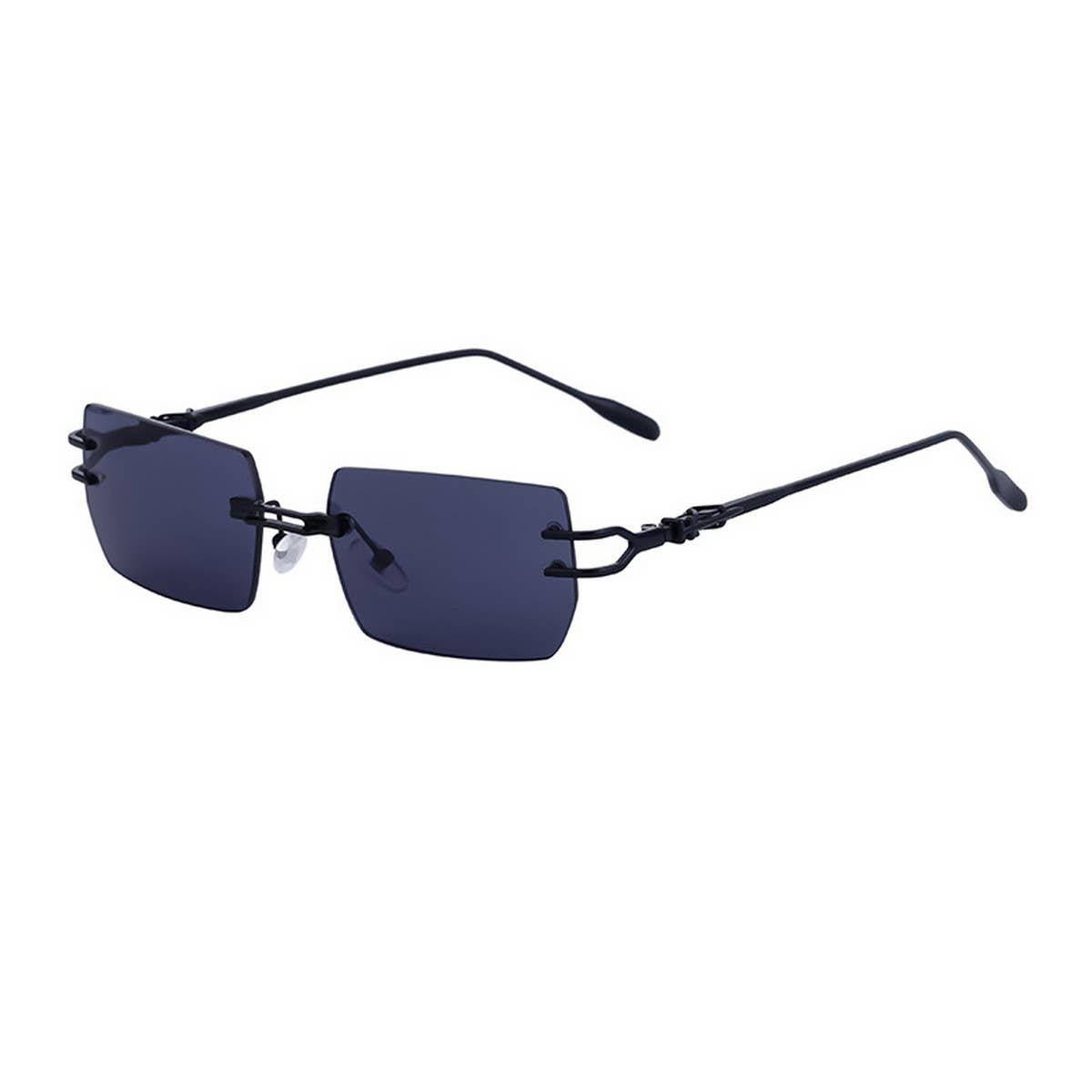 RIMLESS CUT SQUARE FRAME SUNGLASSES_CWASG0679