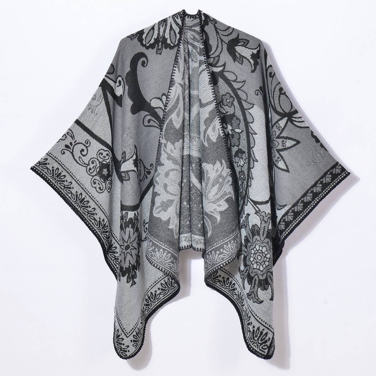 Vintage Cashew Pattern Cardigan Shawl_Cwasc0950