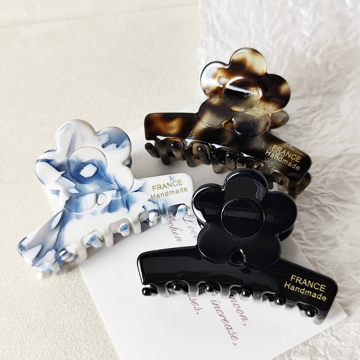 Elegant Acetate Flower Colorful Hair Clip_Cwaha07187