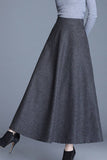 Woolen Thickened Waistline Long Skirt