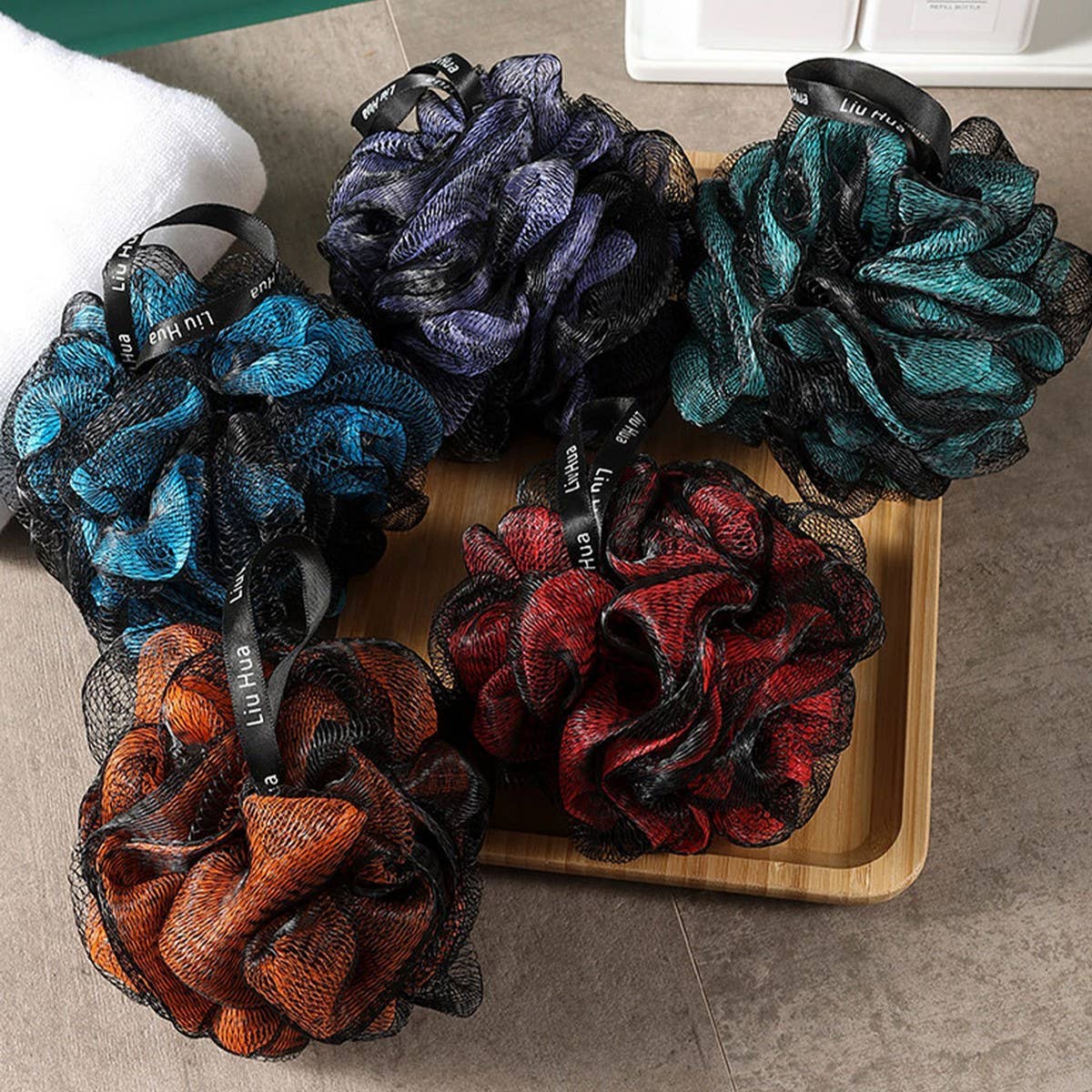 BATH POUF COLOR SET SUPER SOFT NON FRAGILE_CWMM3345