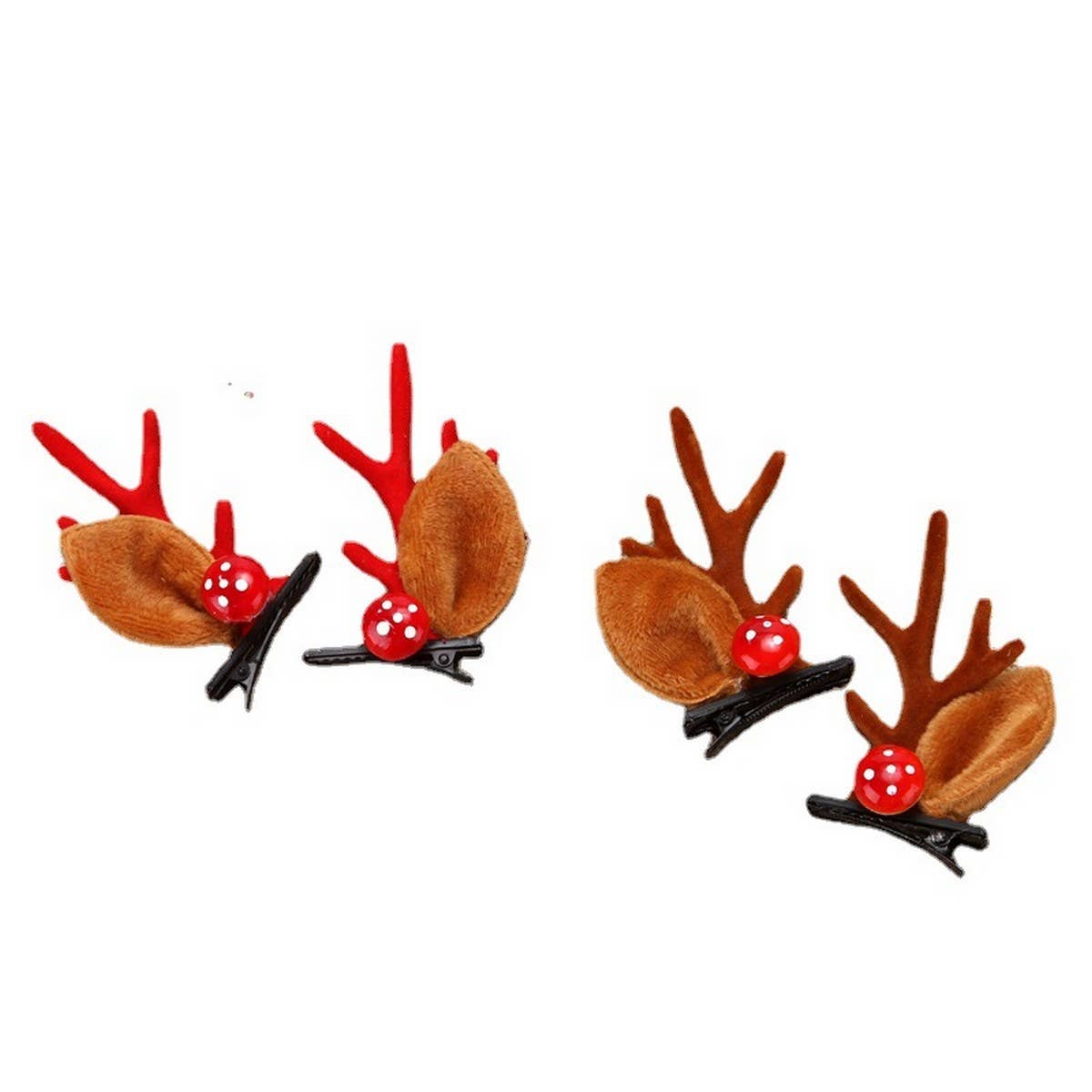 CHRISTMAS CUTE ELK ANTLER HEAD ORNAMENT HAIRPIN_CWAHA3372