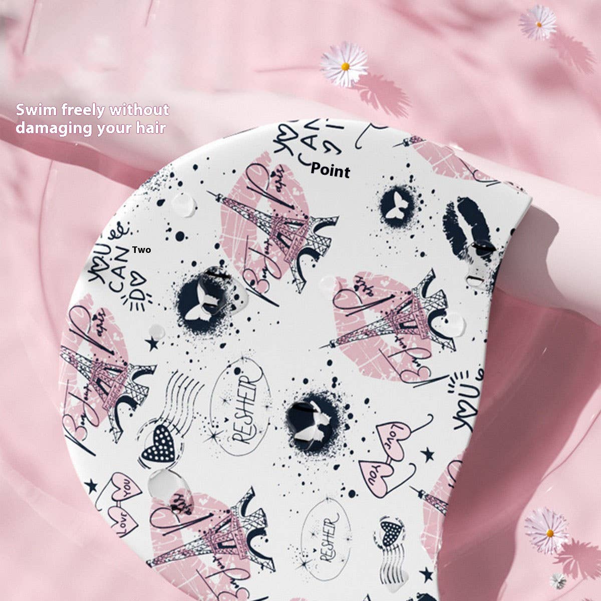 FASHIONABLE ADULT SILICONE SWIM CAP WATERPROOF_CWMM6713