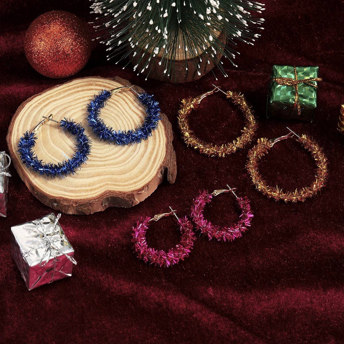 CHRISTMAS EARRING COMBINATION CARTOON EARRING SET_CWMM2611