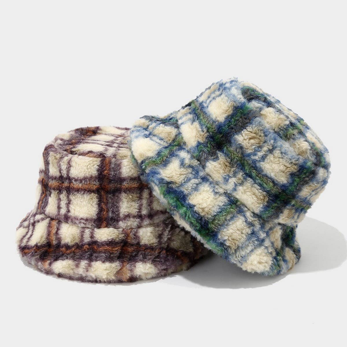 Trendy Plush Bucket Hat For Women Winter_Cwah04619