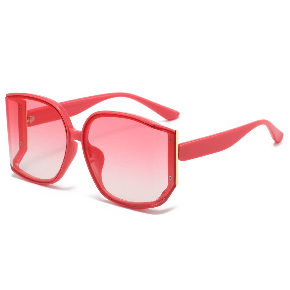 ANTI UV LARGE FRAME POLYGONAL CURVED SUNGLASSES_CWASG0392