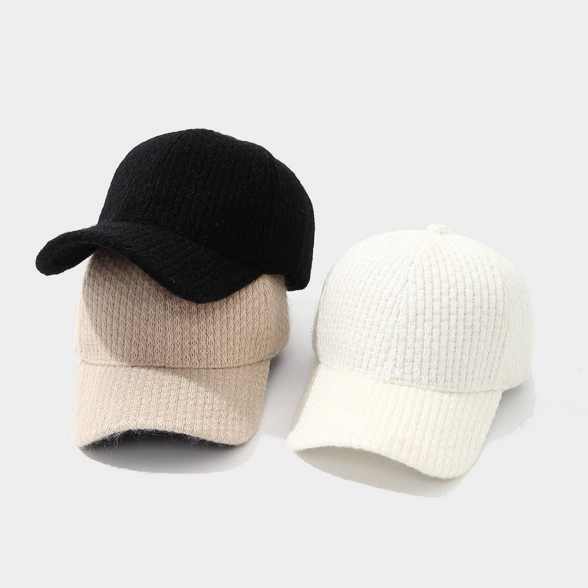 Plain Knit Baseball Cap Warm Winter Unisex_Cwah04645
