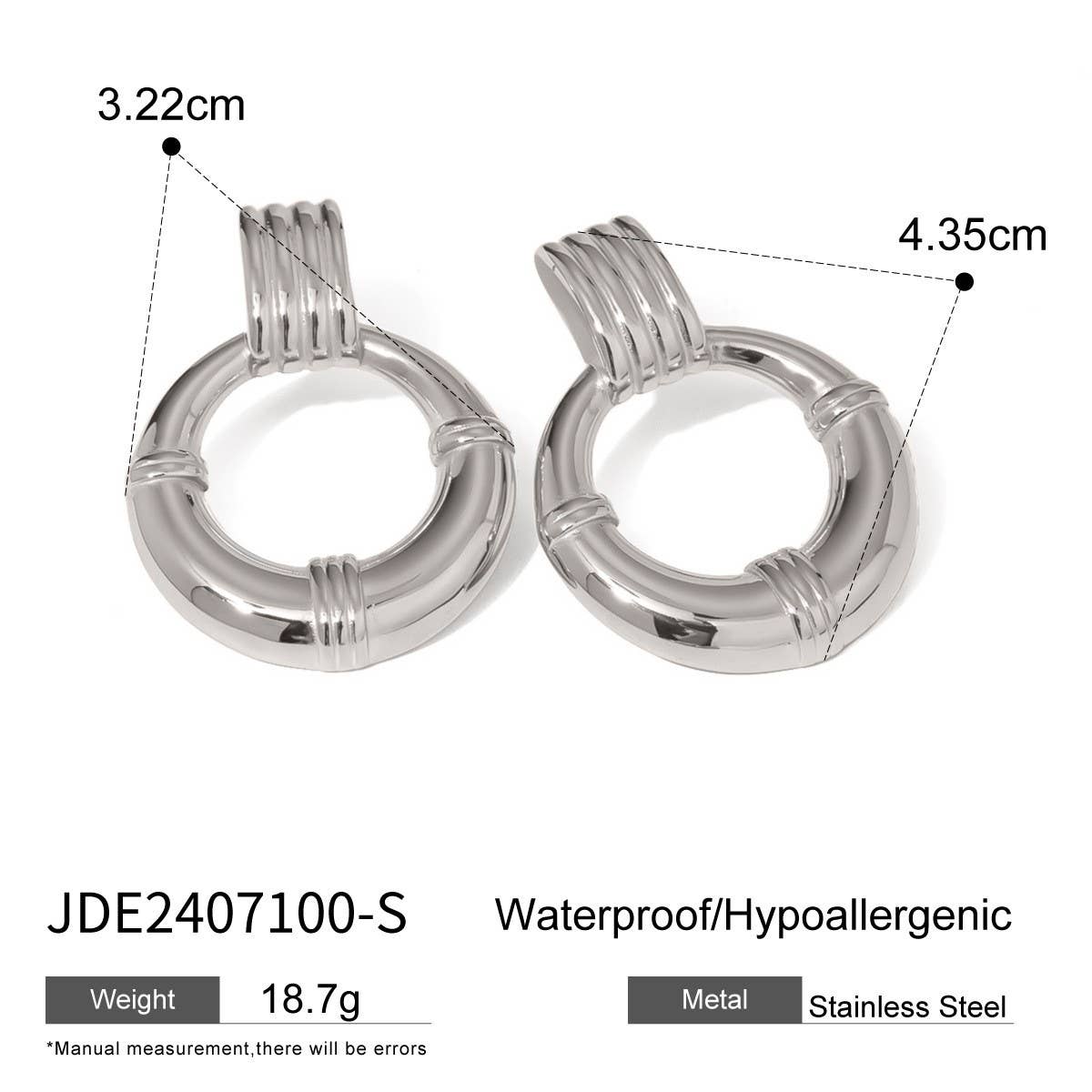 STAINLESS STEEL HOOP EARRINGS HIGH END EARRINGS_CWASC1670