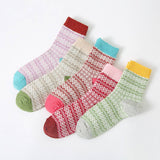 5 PAIRS PER PACK THICKENED PLAID SOCKS_CWMS0692