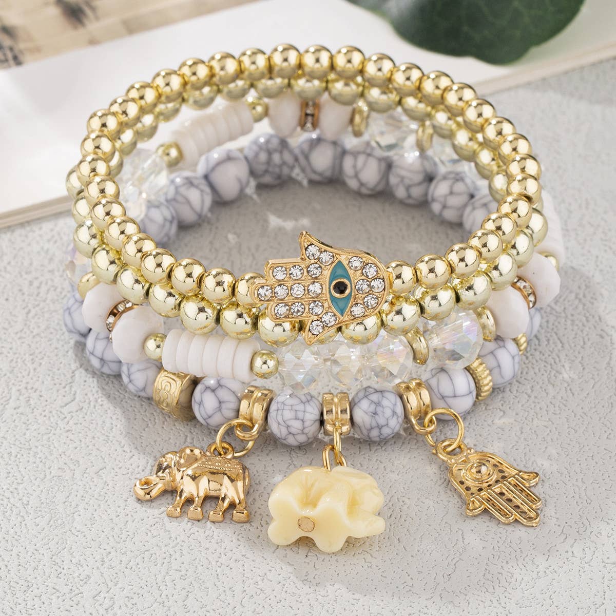 TASSEL MULTI LAYER MIXED COLOR BEADED BRACELET_CWAHA2482