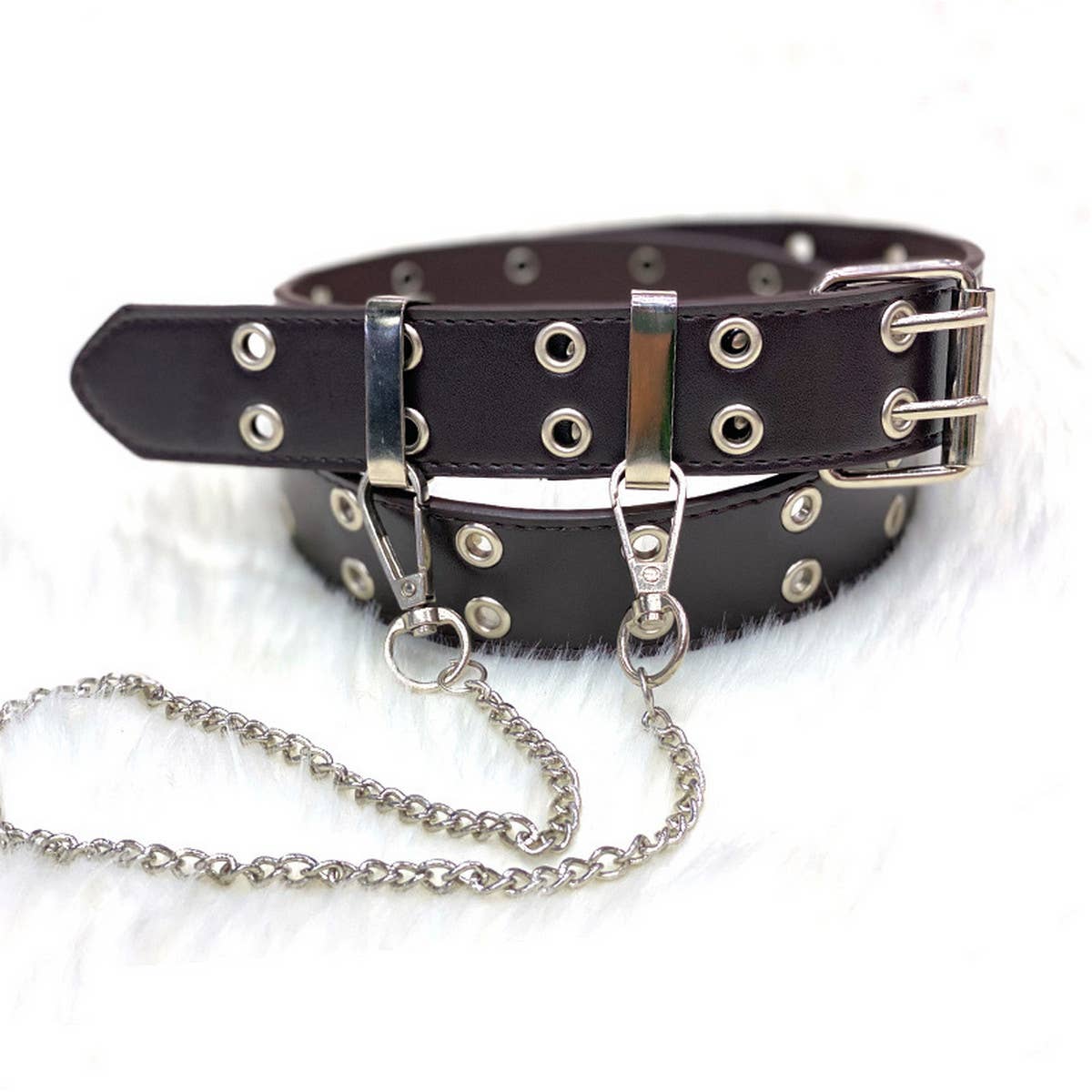 Cwabe0870_Fashionable Punk Belt With Chain