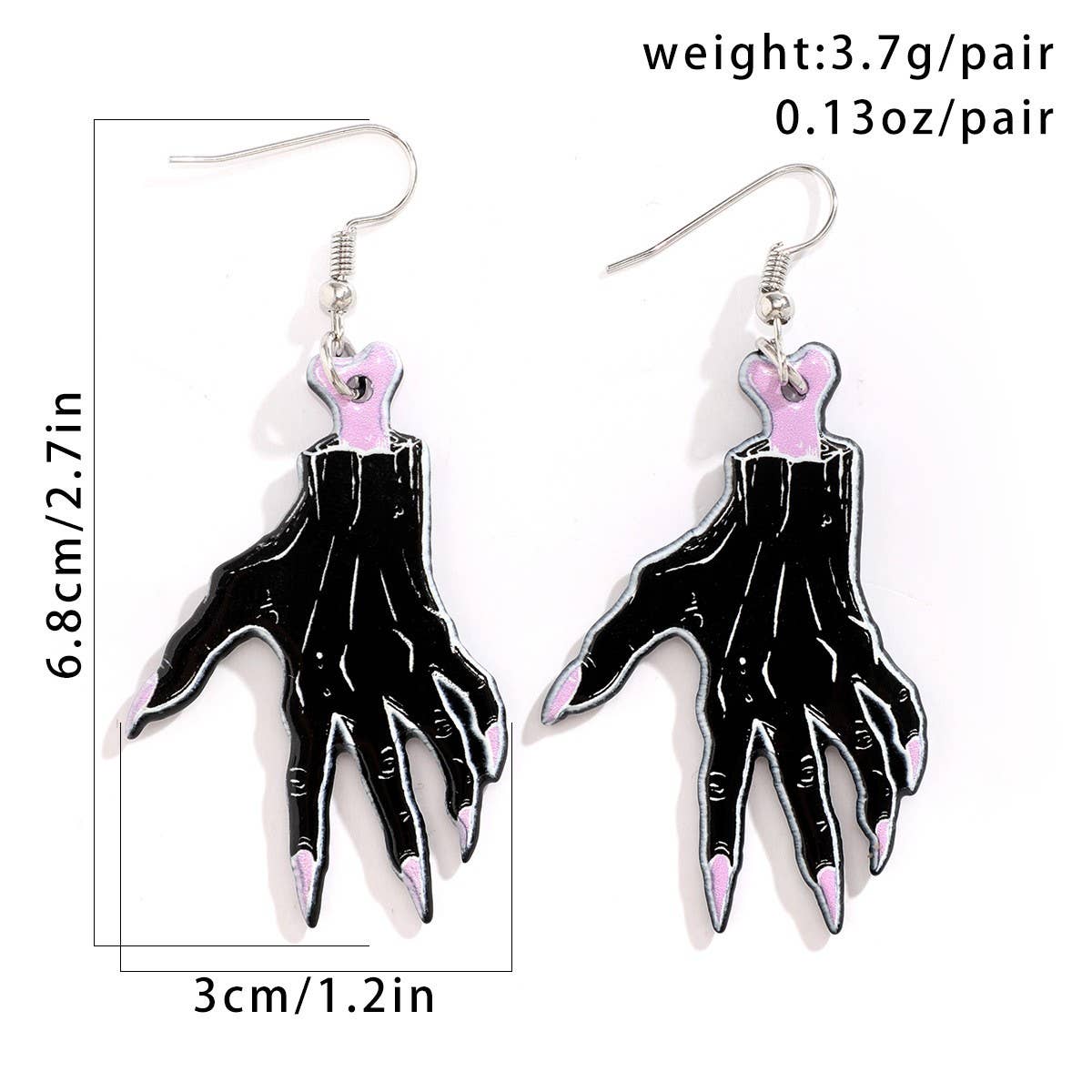 NEW DARK SWEET COOL WITCH GHOST EARRINGS_CWAJE1477